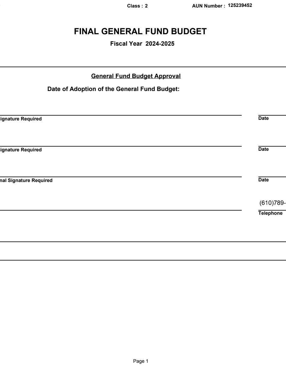  2024-2025 PDE 2028 - Final Budget